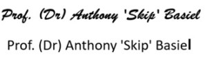 Prof (Dr) Anthony 'Skip' Basiel signature 